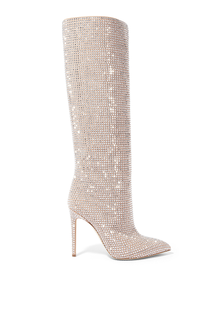 Holly 105 Cystal-Embellished Knee-High Boots
